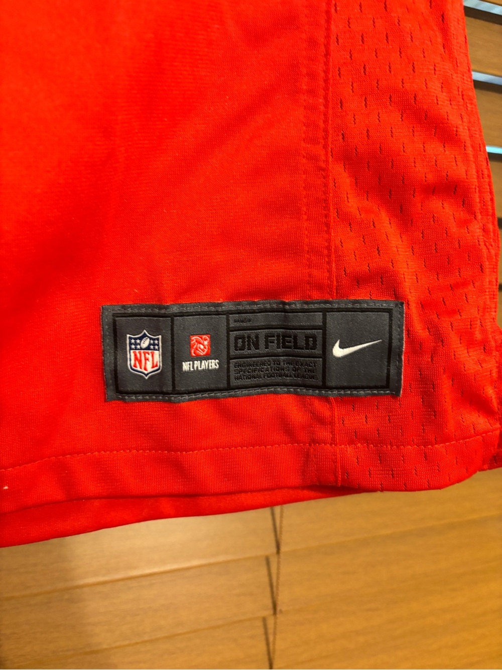 Nike Red NFL On-Field Jersey Hem Patch - Picture 5 of 8